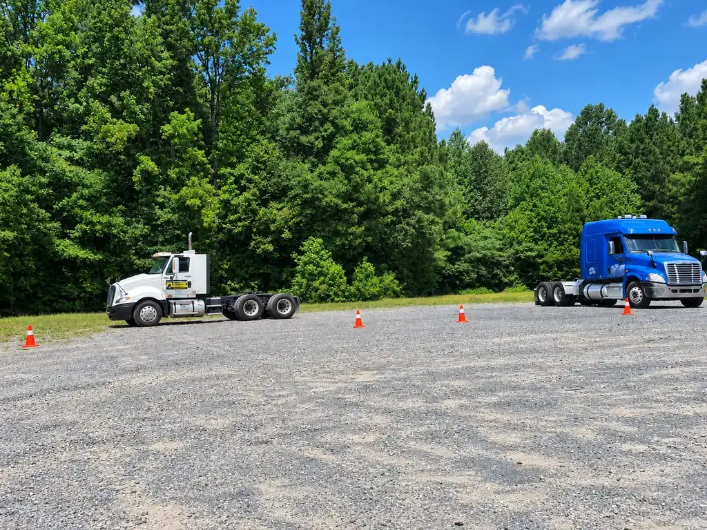 Truck training area at Trucking Life Academy in Dalton, Georgia